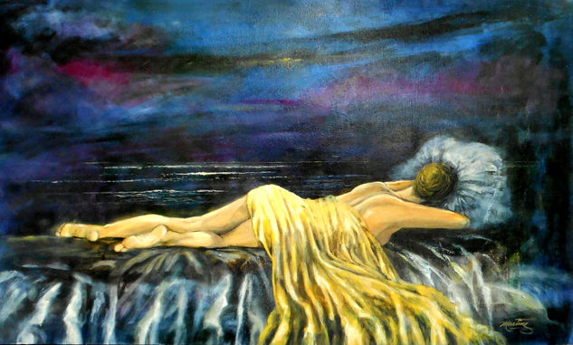 Evocandoelmar2 Acrylic Canvas Nude Paintings