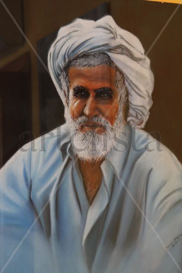 Taliban Pastel Card Portrait