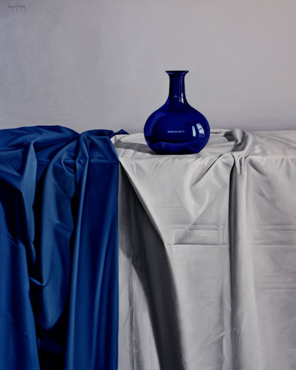 Botella azul