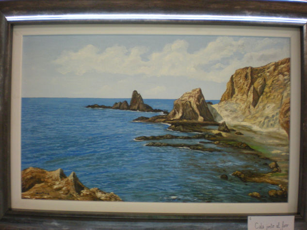 Cala junto al faro de Cabo de Gata Oil Canvas Marine Painting