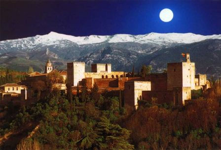 Atardecer de la Alhambra Oil Canvas Landscaping