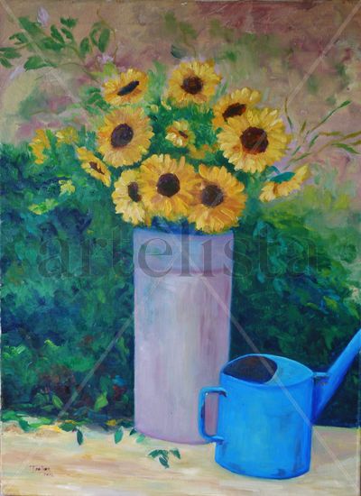 Girasoles Oil Canvas Floral Painting