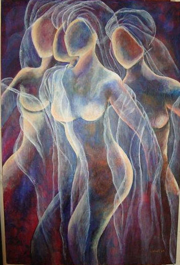 siluetas Acrylic Canvas Nude Paintings