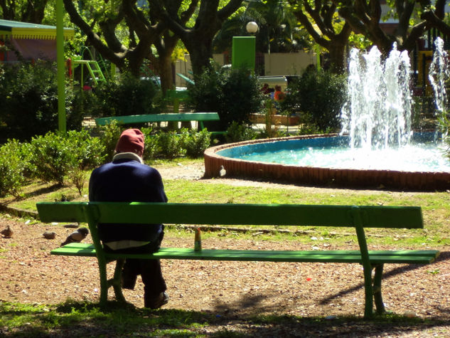 sueño profundo en la plaza 