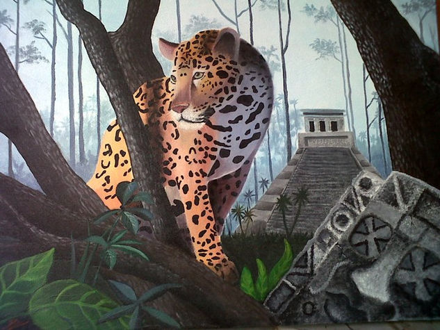 El jaguar Acrylic Canvas Animals