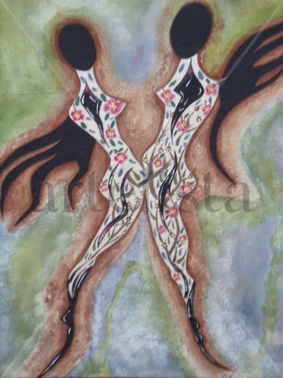 AMARANTO Acrylic Canvas Figure Painting