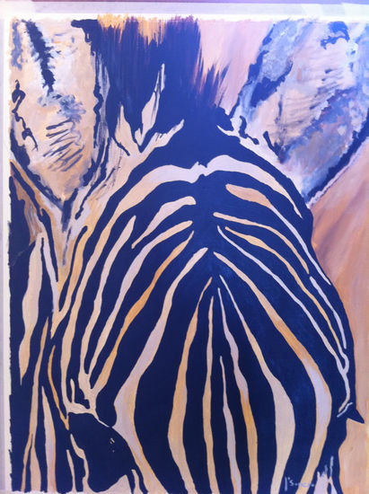 Zebra Acrylic Canvas Animals