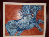 Caballo azul