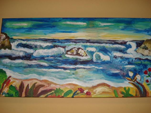 Marina Tropical Acrylic Canvas Marine Painting