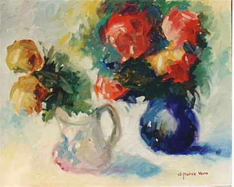 Flores Oil Canvas Still Life Paintings