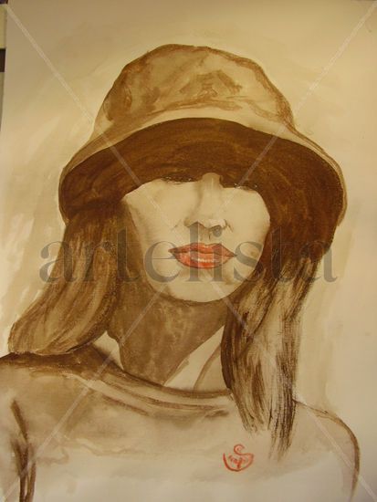 Tus labios Acrylic Canvas Portrait