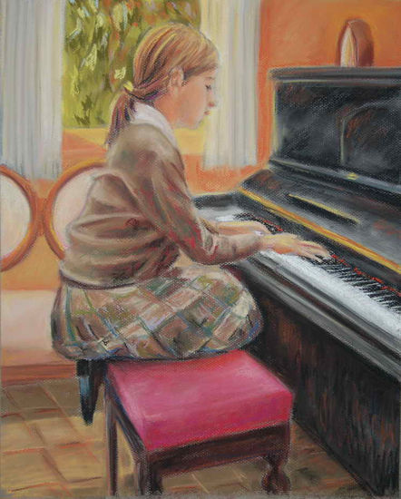 Musica viva Pastel Papel Retrato