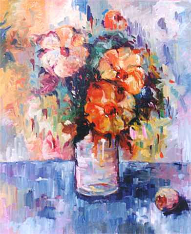 Flores Oil Canvas Floral Painting