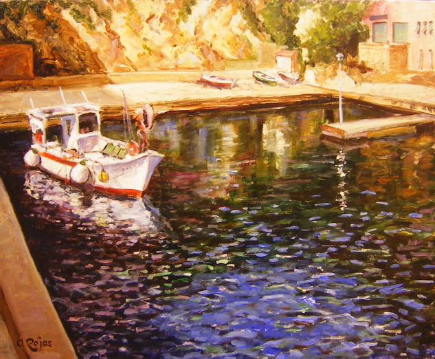 Puerto de Fornells Oil Canvas Marine Painting