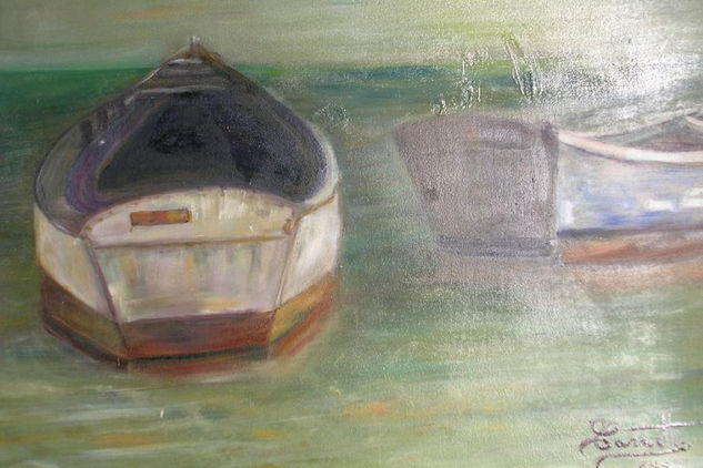 Barcas Oil Panel Marine Painting