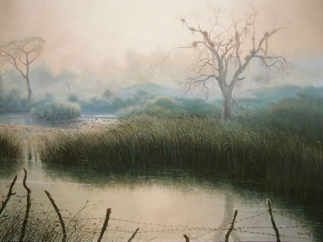 Amanecer con laguna