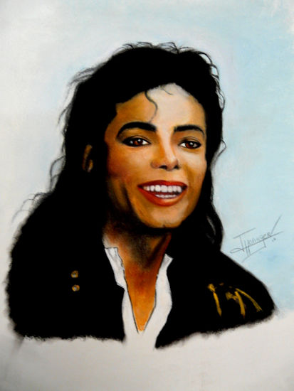 Retrato Michael Jackson 2 Pastel Paper Portrait