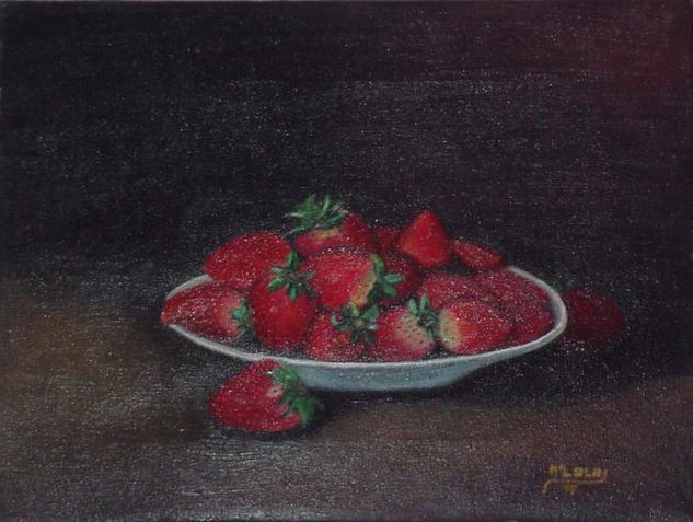 Las Fresas Oil Canvas Still Life Paintings