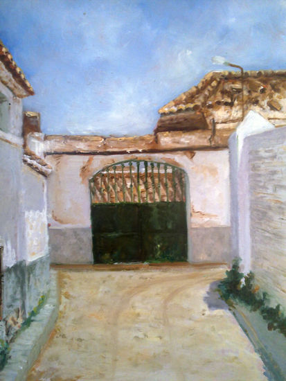 Calle de Manzanilla ( Huelva) Oil Canvas Landscaping