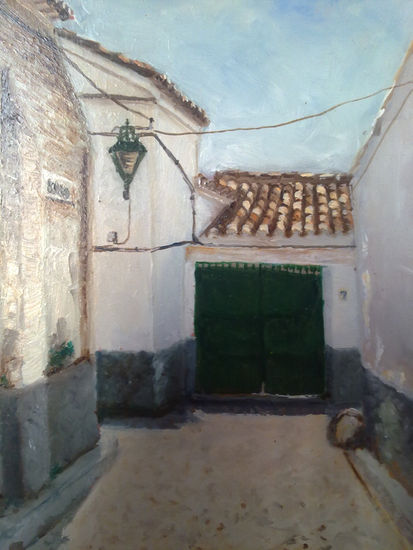 Calle de Manzanilla ( Huelva) Oil Canvas Landscaping