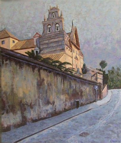 CALLE FRAILES (CORDOBA) Oil Panel Landscaping