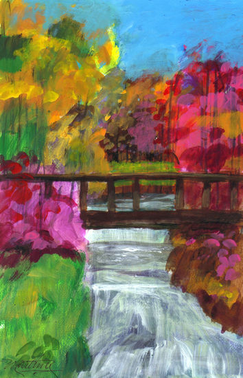 el Puente Acrylic Card Landscaping