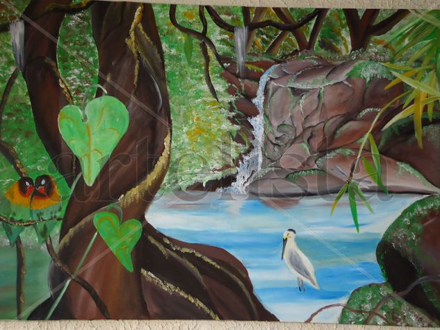 bosque virgen quindio Oil Canvas Landscaping