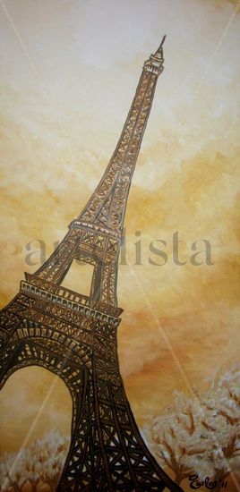 Eiffel Oil Canvas Landscaping