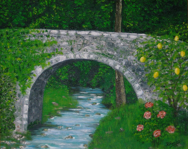 Ponte do Pensamento Oil Canvas Landscaping