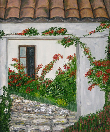 Casa de Pueblo Oil Canvas Landscaping