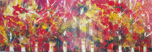 bosque en rojo