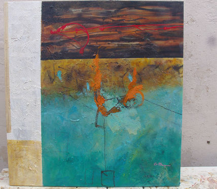 Abstracto en turquesa
