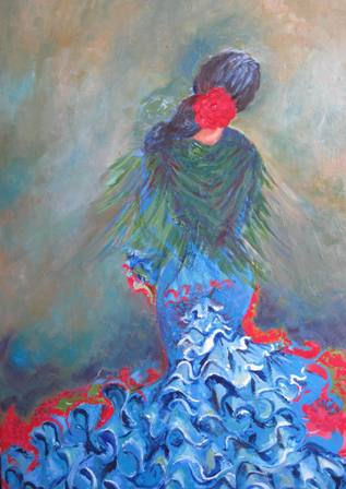 Flamenca Oil Canvas Figure Painting