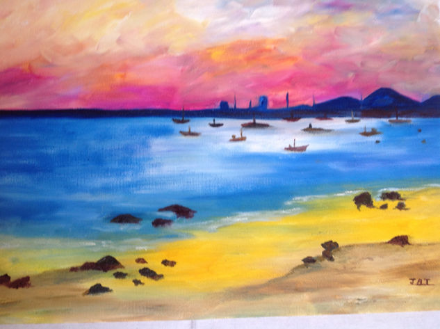 LUCES DEL ATARDECER Oil Canvas Marine Painting