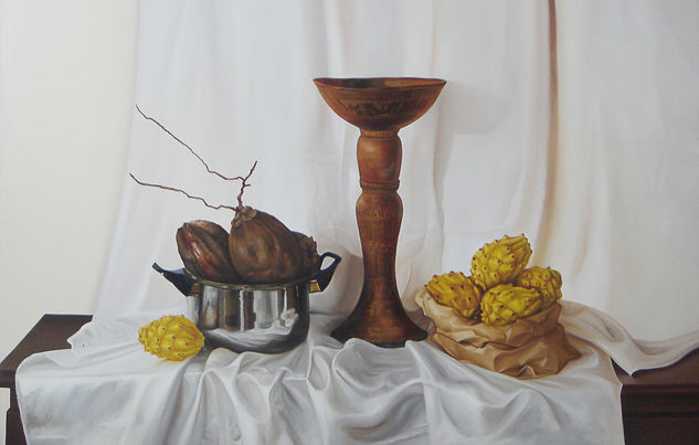 Precolombino y pitayas Oil Canvas Still Life Paintings