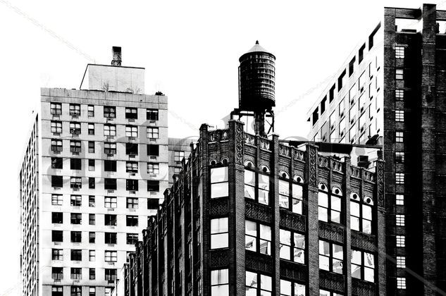 On the roof Travel Black and White (Digital)