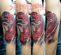 Oriental tattoo,pez...