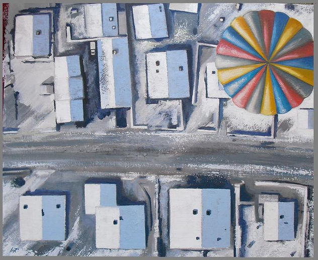 Globus sobre ciutat nevada