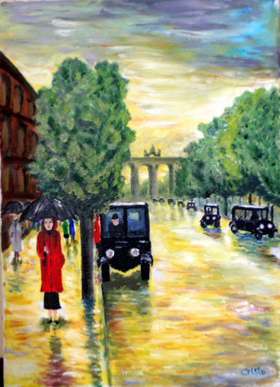 LLUVIA EN BERLIN Oil Canvas Landscaping