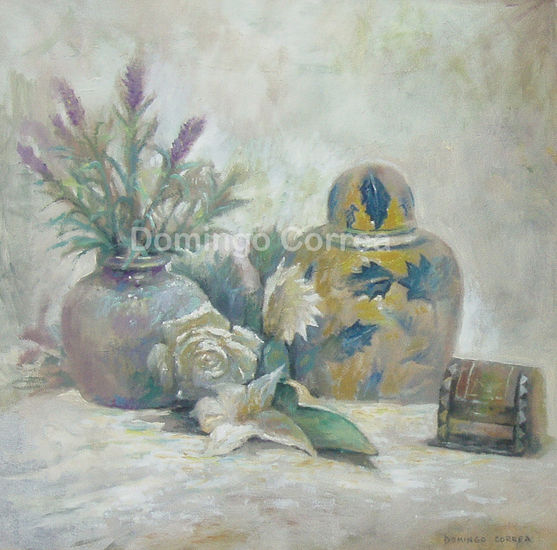 El joyerito de Granada Oil Canvas Floral Painting