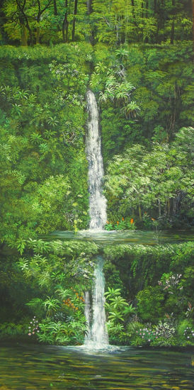 Serie: Cascadas y terrazas Oil Canvas Landscaping