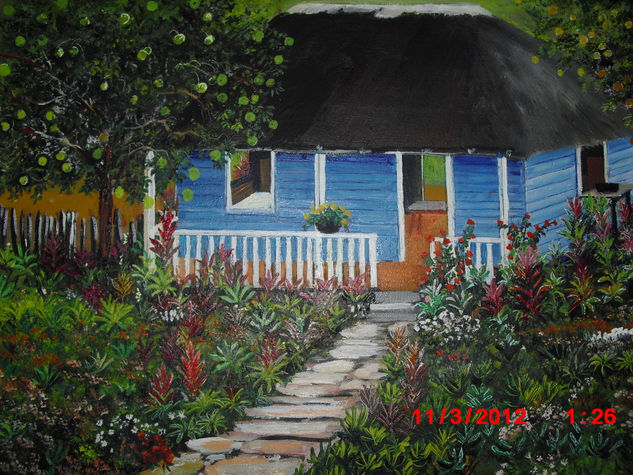 serie Bohio Azul Oil Canvas Landscaping