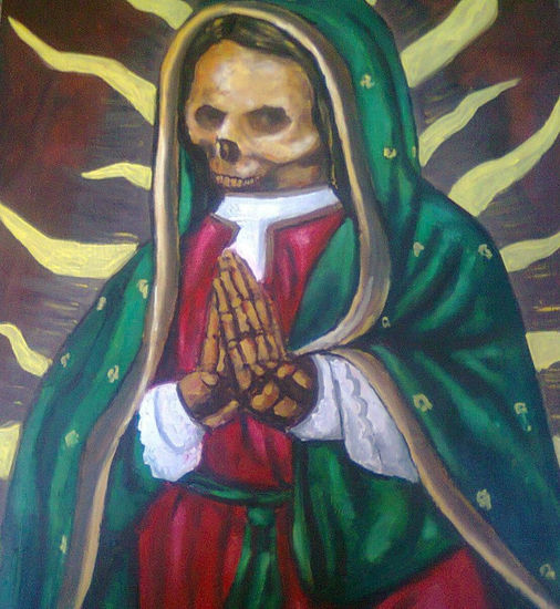 virgen santa Óleo Tabla Figura