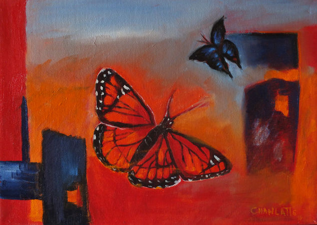 Dos Mariposas Oil Canvas Landscaping