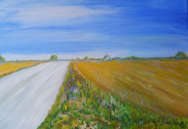 CARRETERA EN EL CERRATO Oil Canvas Landscaping