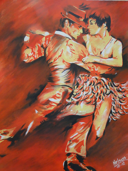 Tango Óleo Lienzo Figura