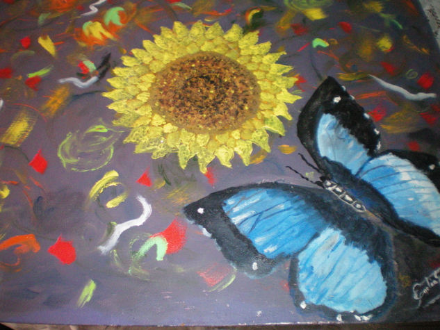 Mariposa. Oil Others Floral Painting