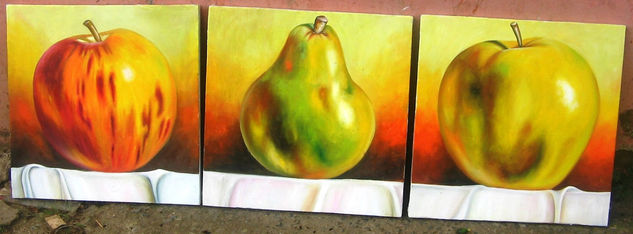 bodegon - triptico Mixed media Canvas Still Life Paintings