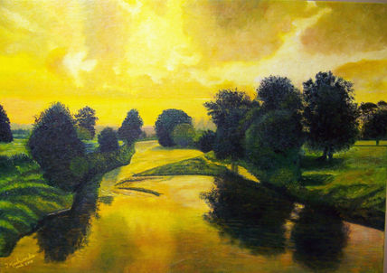 Atardecer en el rio