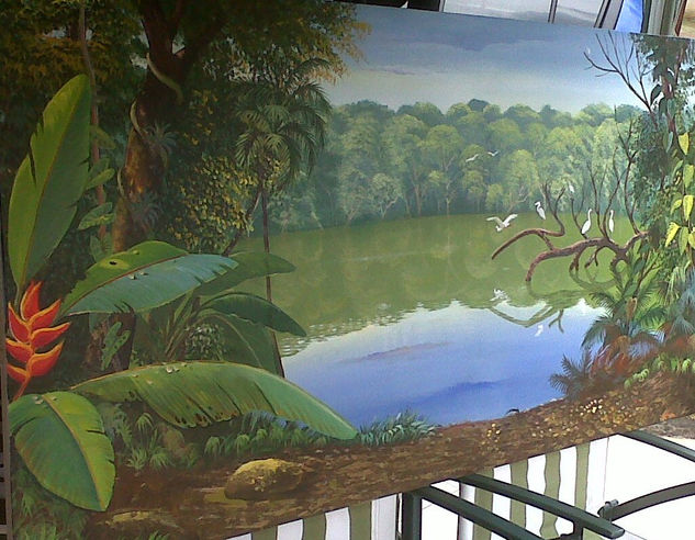 PARQUE  LA GARZAS Acrylic Canvas Landscaping